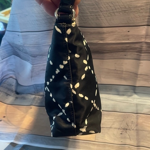 Kate ♠️ Spade Kate NY Stevie Shoulder Hand Bag BLACK CREAM Patent EUC!!! - Picture 4 of 14